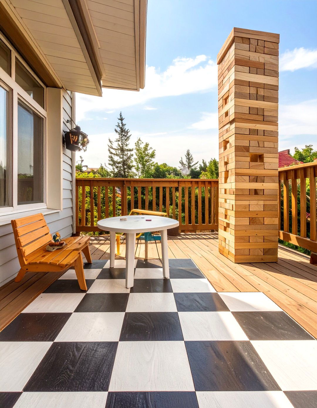A Game Zone Deck - 30 deck decorating ideas on a budget