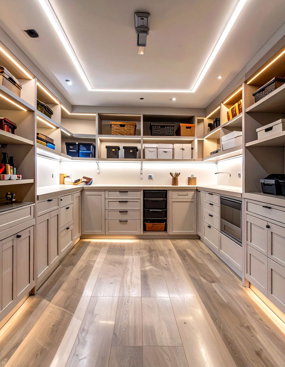 A Garage Closet with Integrated Lighting - 30 garage closet ideas