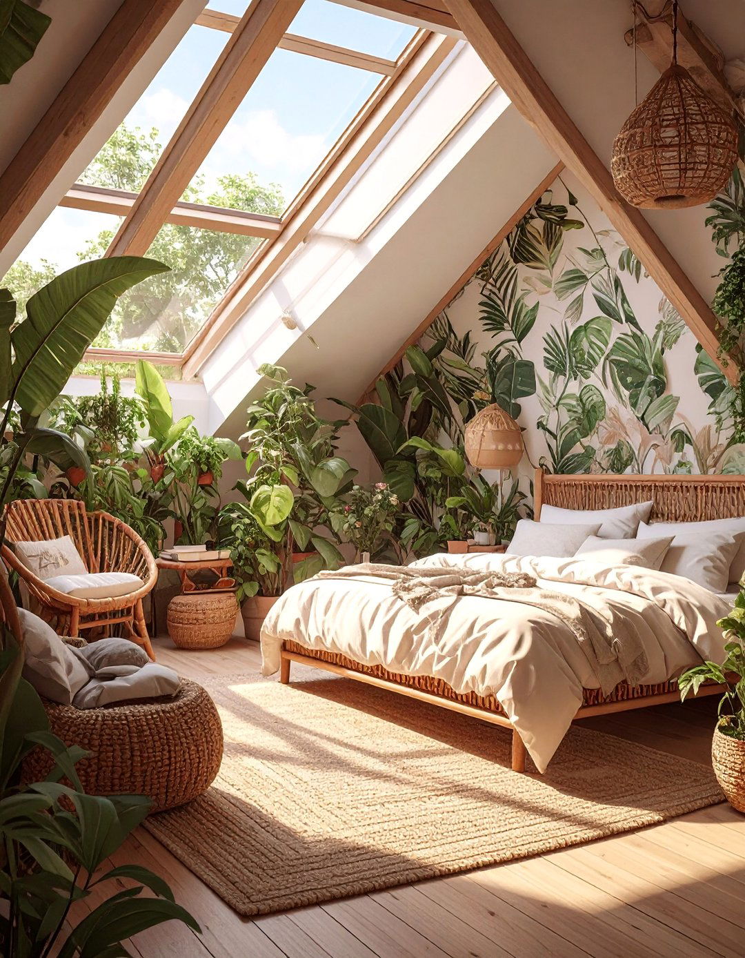 A Garden Inspired Botanical Bedroom - 30 attic bedroom ideas