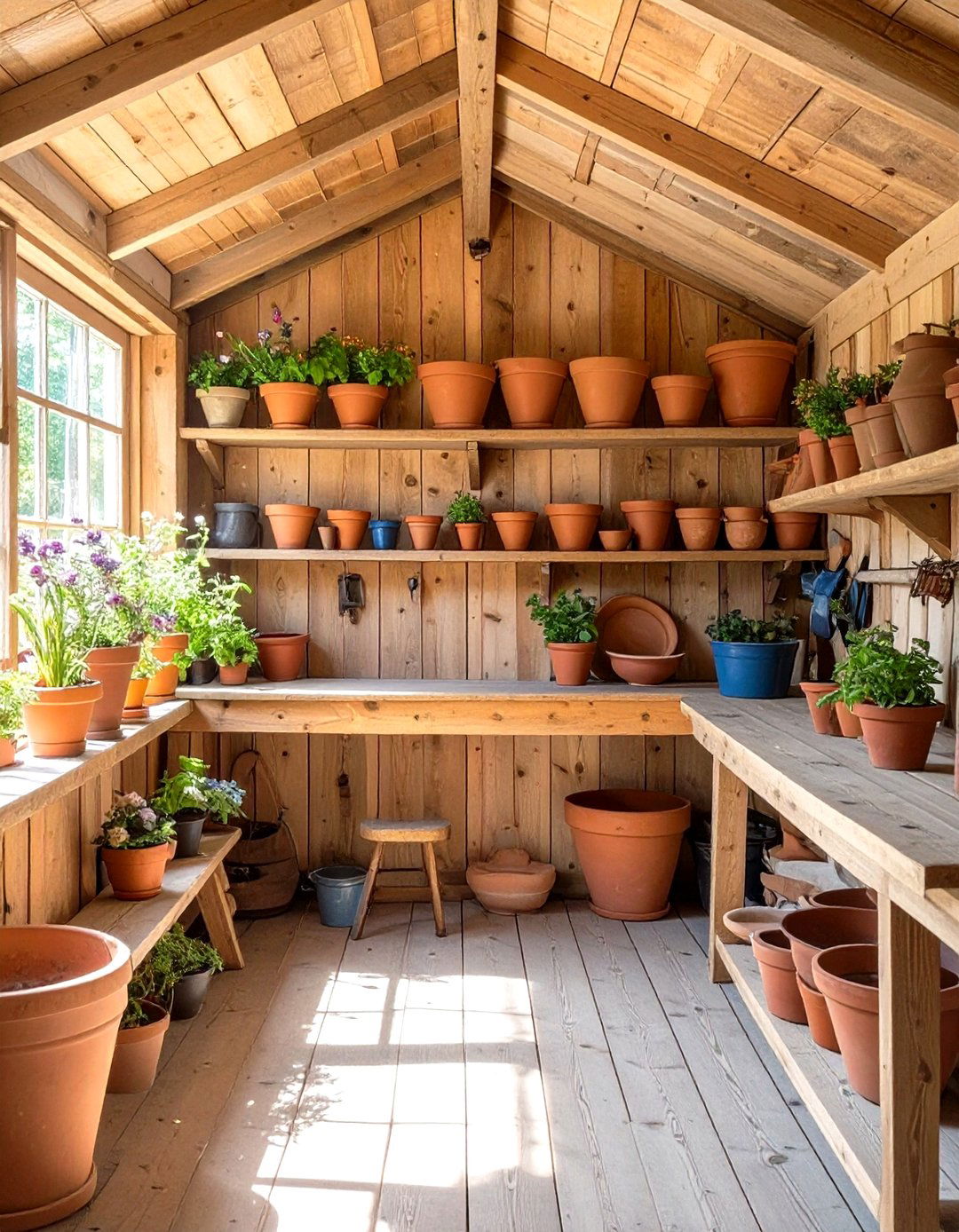 A Garden Inspired Cottage Potting Shed Interior - 30 cozy cottage cottage interior design ideas