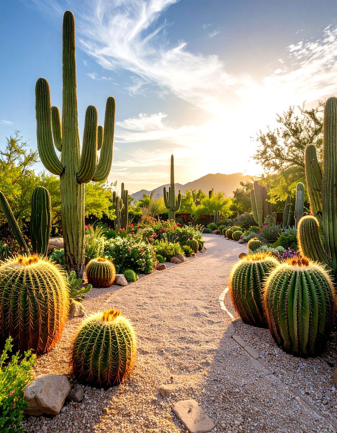 A Garden of Giant Cacti - 30 front yard cactus garden ideas