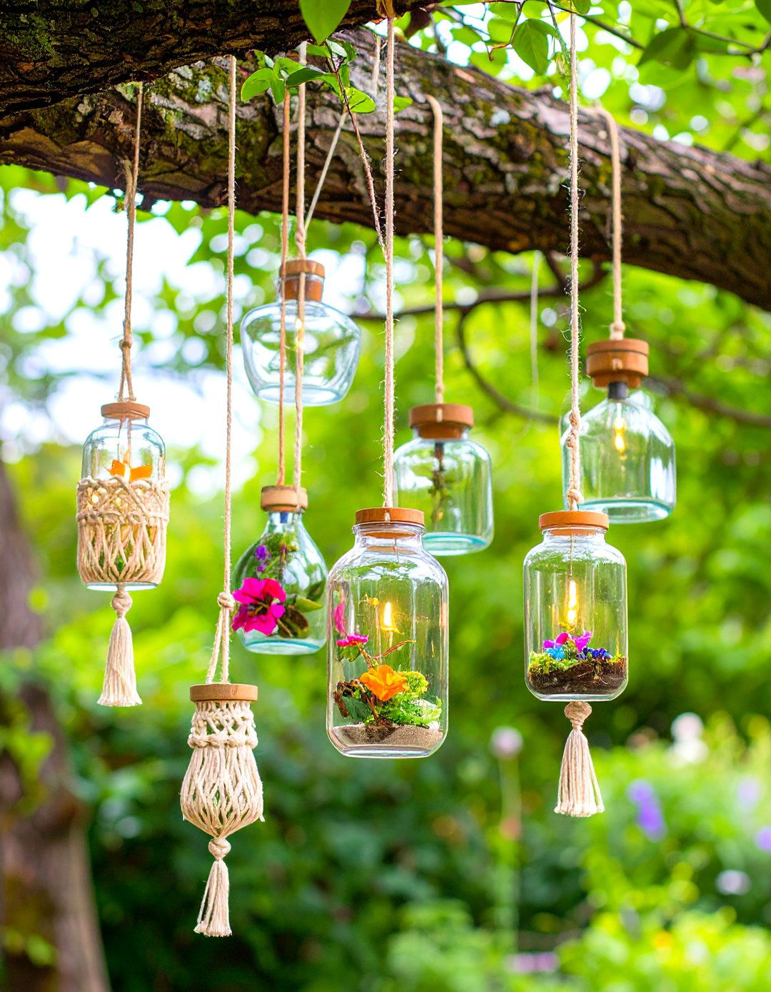 A Garden of Hanging Art - 30 garden art ideas