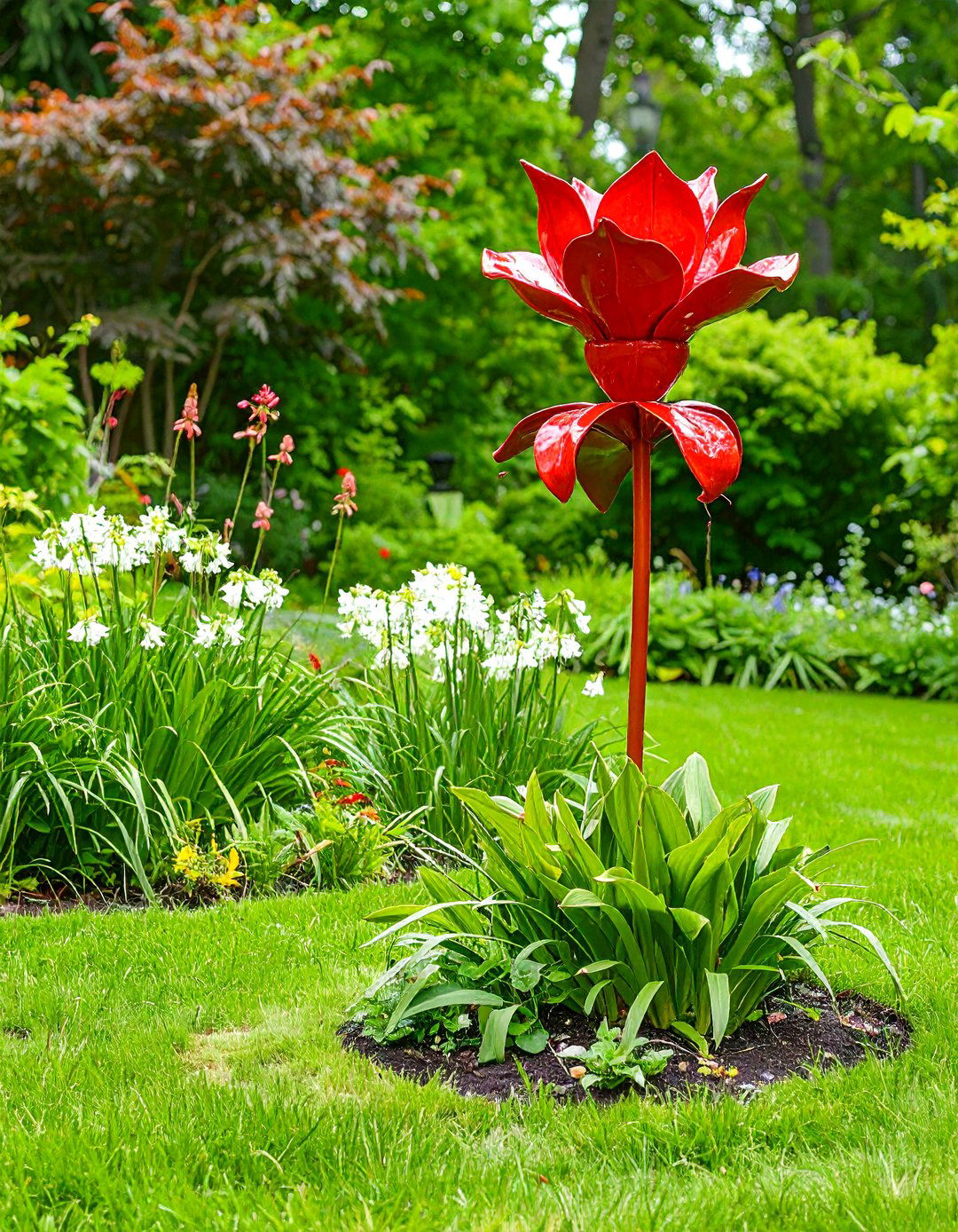 A Garden of Oversized Art - 30 garden art ideas