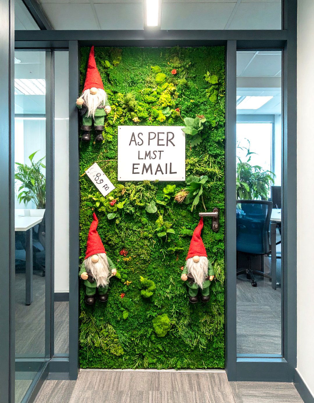 A Garden of Passive Aggressive Gnomes - 30 office funny  door decorating contest ideas