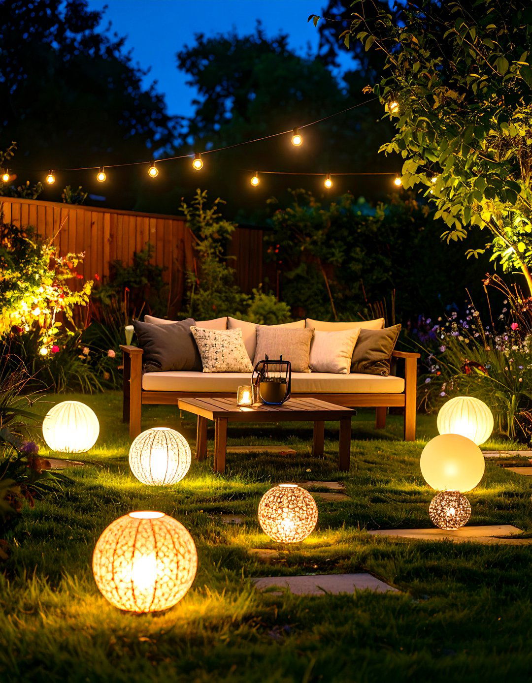 A Garden of Sculptural Lighting - 30 garden art ideas
