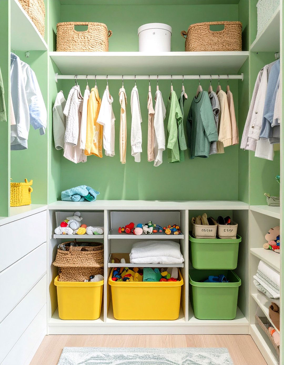 A Gender Neutral Nursery Closet - 30 closet layout ideas