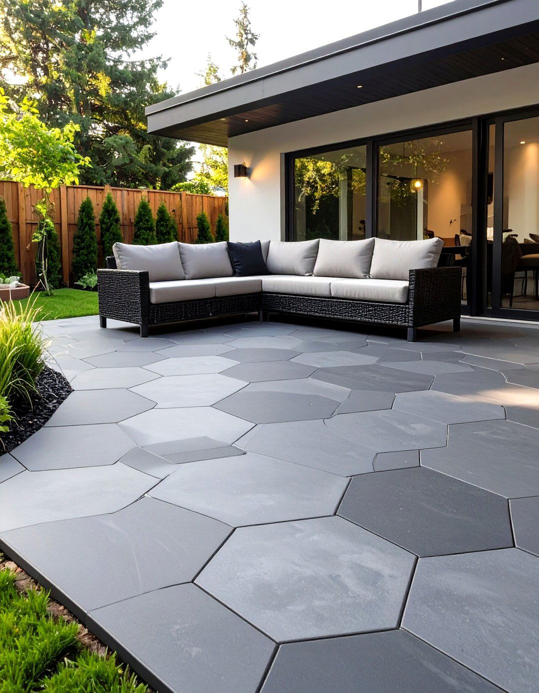 30 Modern Concrete Patio Ideas for Your Backyard - We Love Home Blog