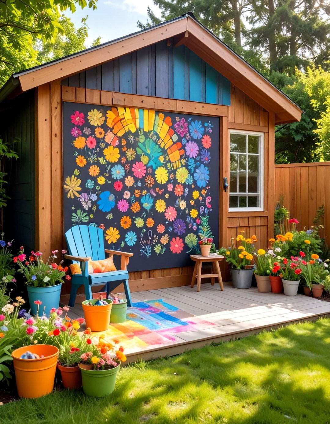 A Giant Outdoor Chalkboard Wall - 30 backyard ideas for kids