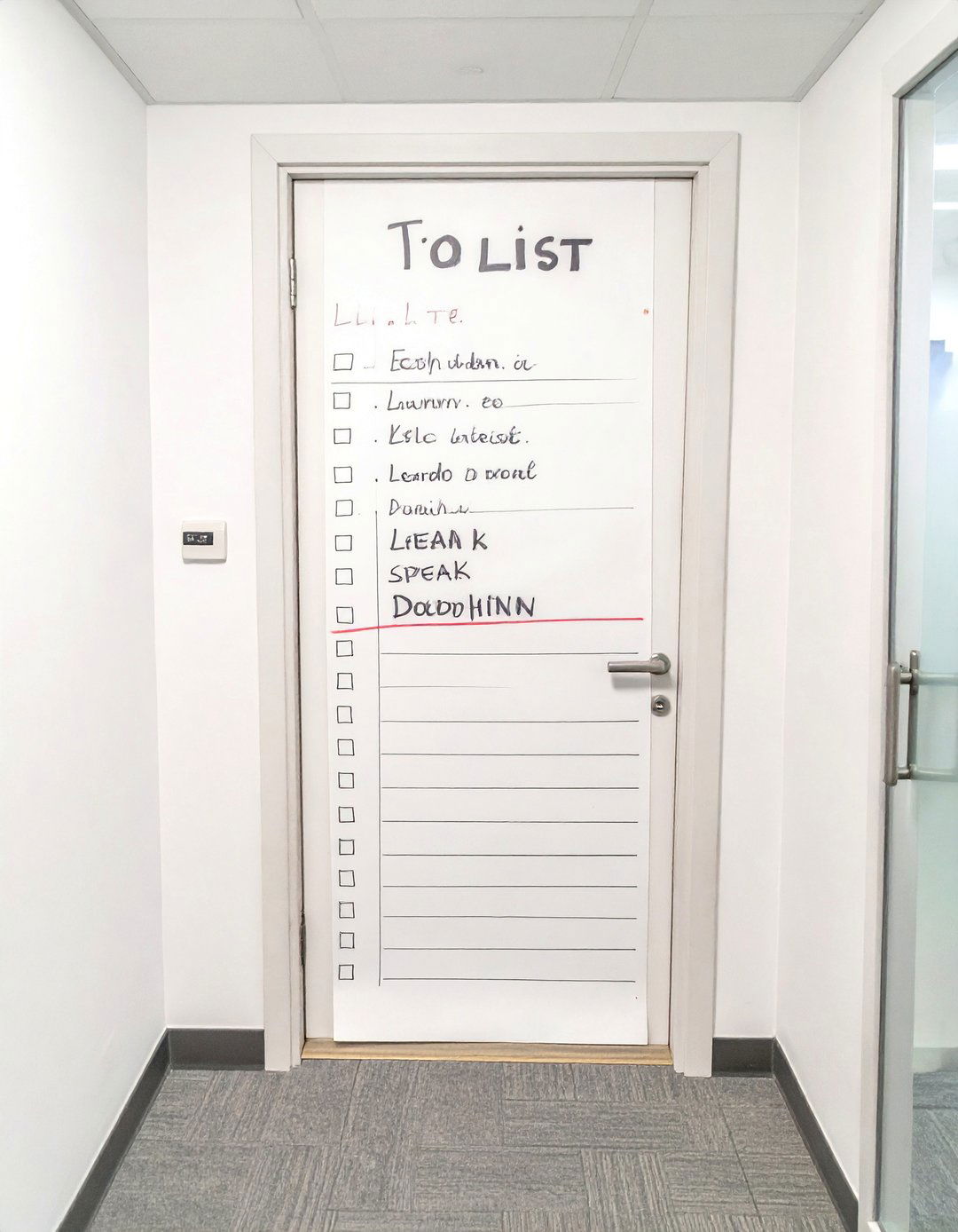 A Giant To Do List of Doom - 30 office funny  door decorating contest ideas