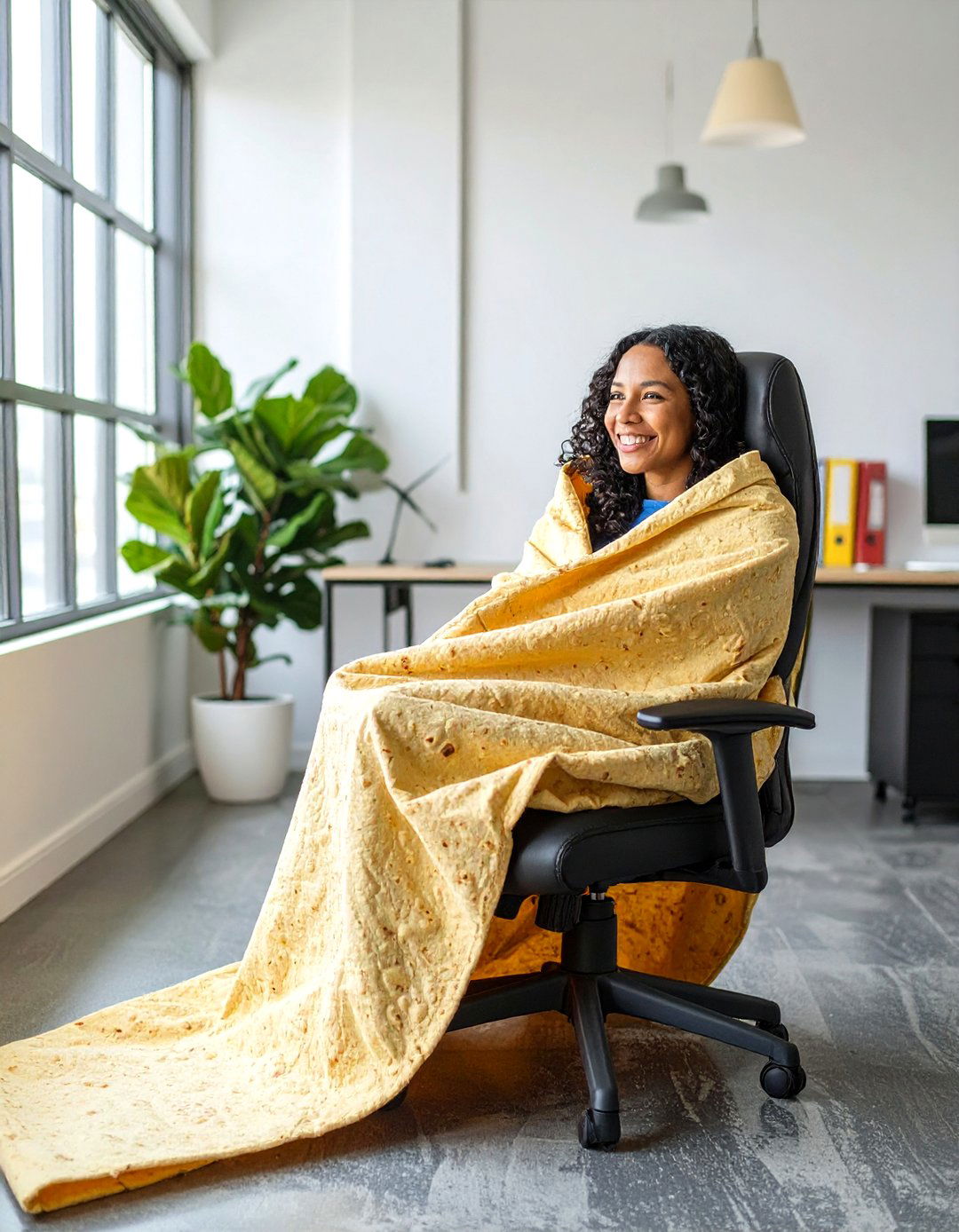 A Giant Tortilla Blanket - 30 office white elephant gift ideas