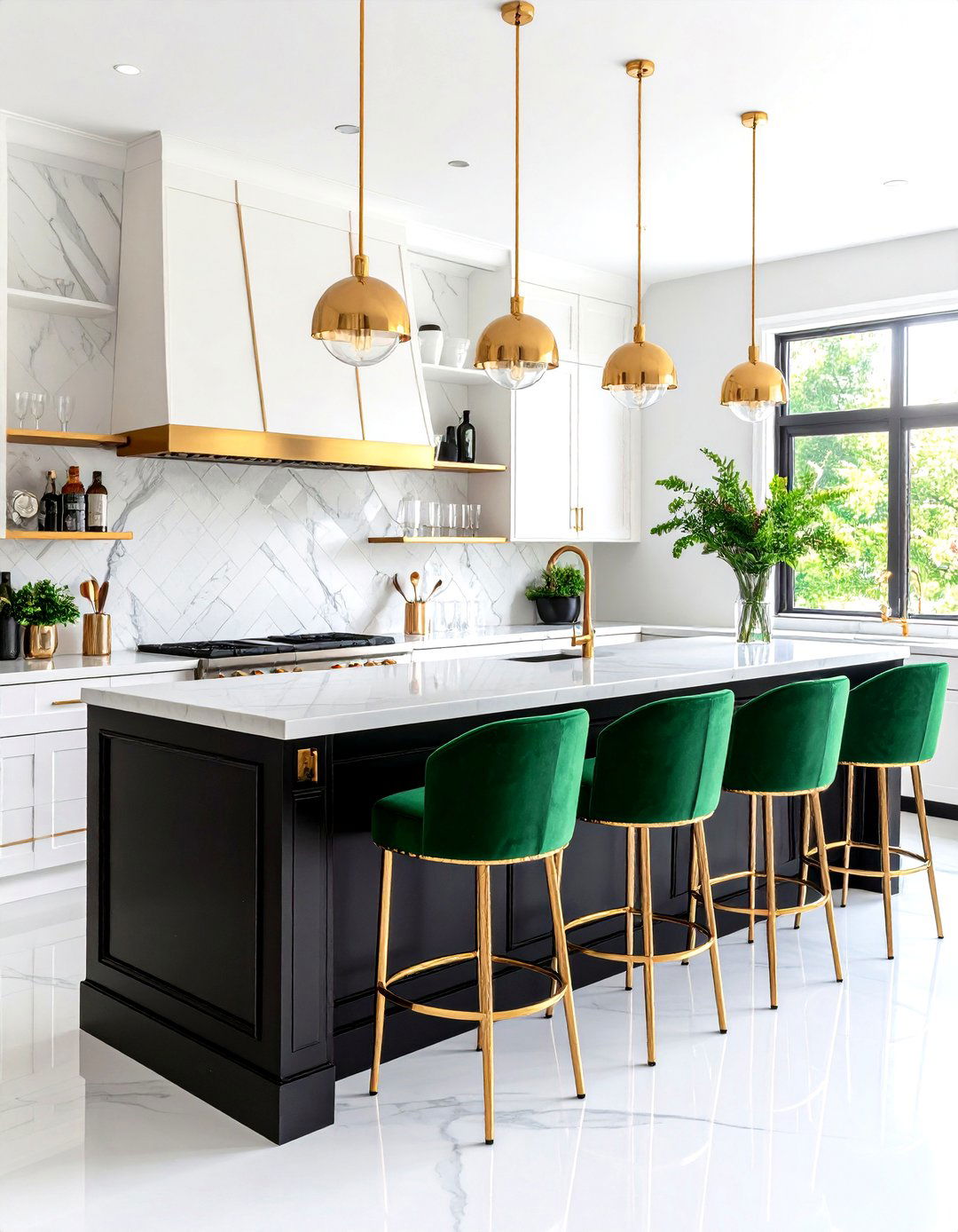 A Glam Art Deco Inspired Bar - 30 kitchen bar ideas