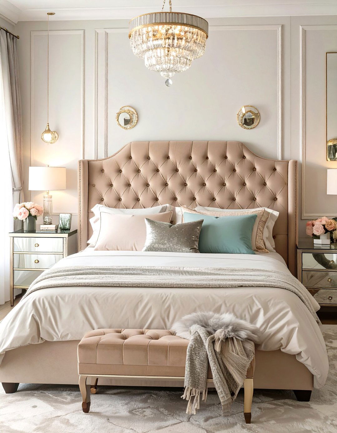 A Glam Hollywood Regency Bedroom - 30 girl bedroom ideas for small rooms