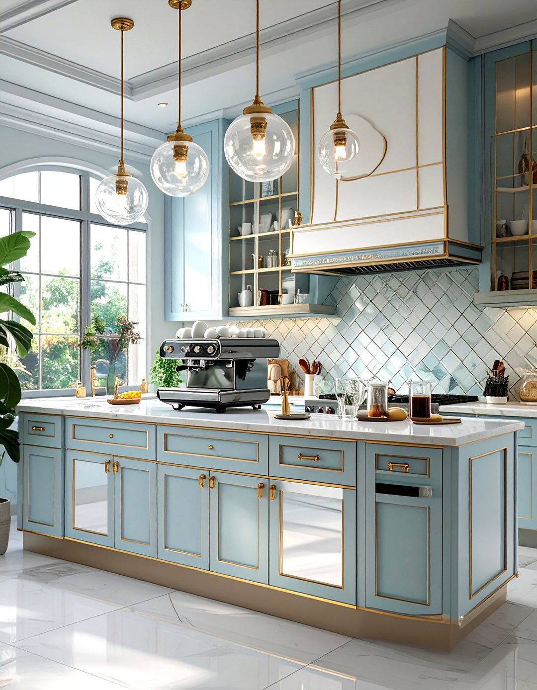 A Glamorous Art Deco Kitchen Coffee Bar - 30 coffee bar ideas for kitchen