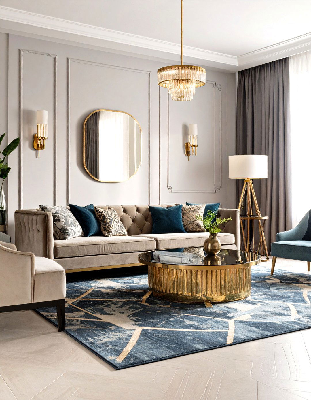 A Glamorous Art Deco Living Room - 30 living room ideas for small spaces