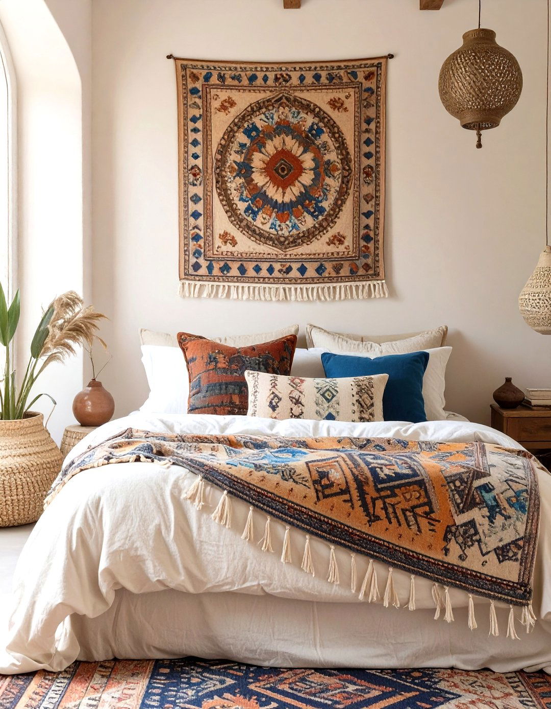A Global Eclectic Bedroom - 30 cozy neutral bedroom ideas