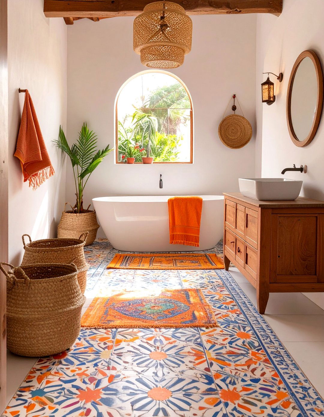 A Global Inspired Bathroom Retreat - 30 bathroom remodel ideas on a budget
