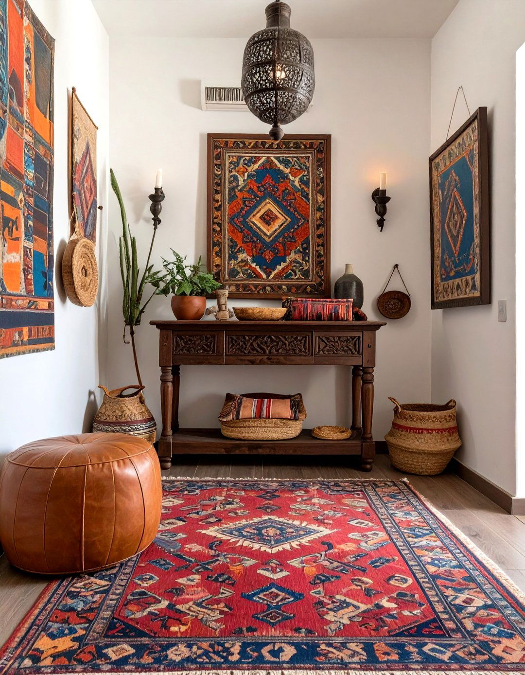 A Global Inspired Entryway - 30 how to design a stylish entryway ideas