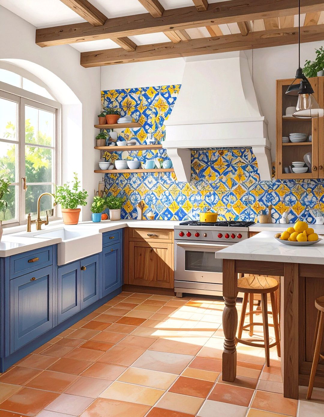 A Global Inspired Kitchen with Spanish Tiles - 30 backsplash ideas for kitchen