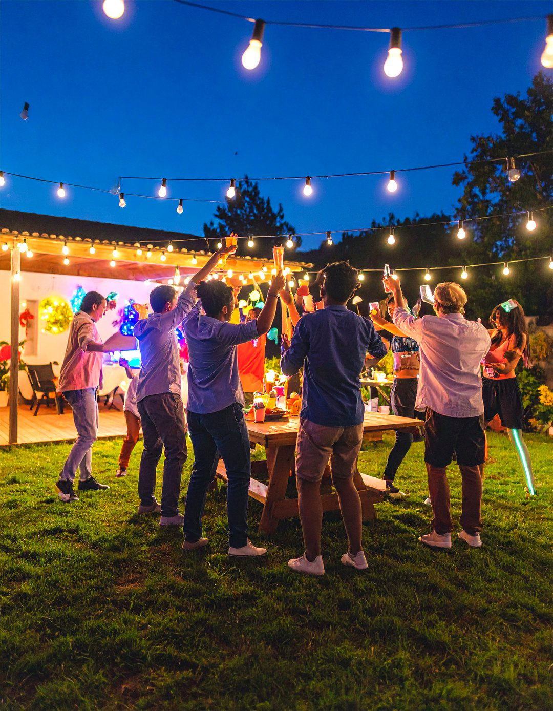 A Glow in the Dark Neon Night - 30 backyard birthday party ideas