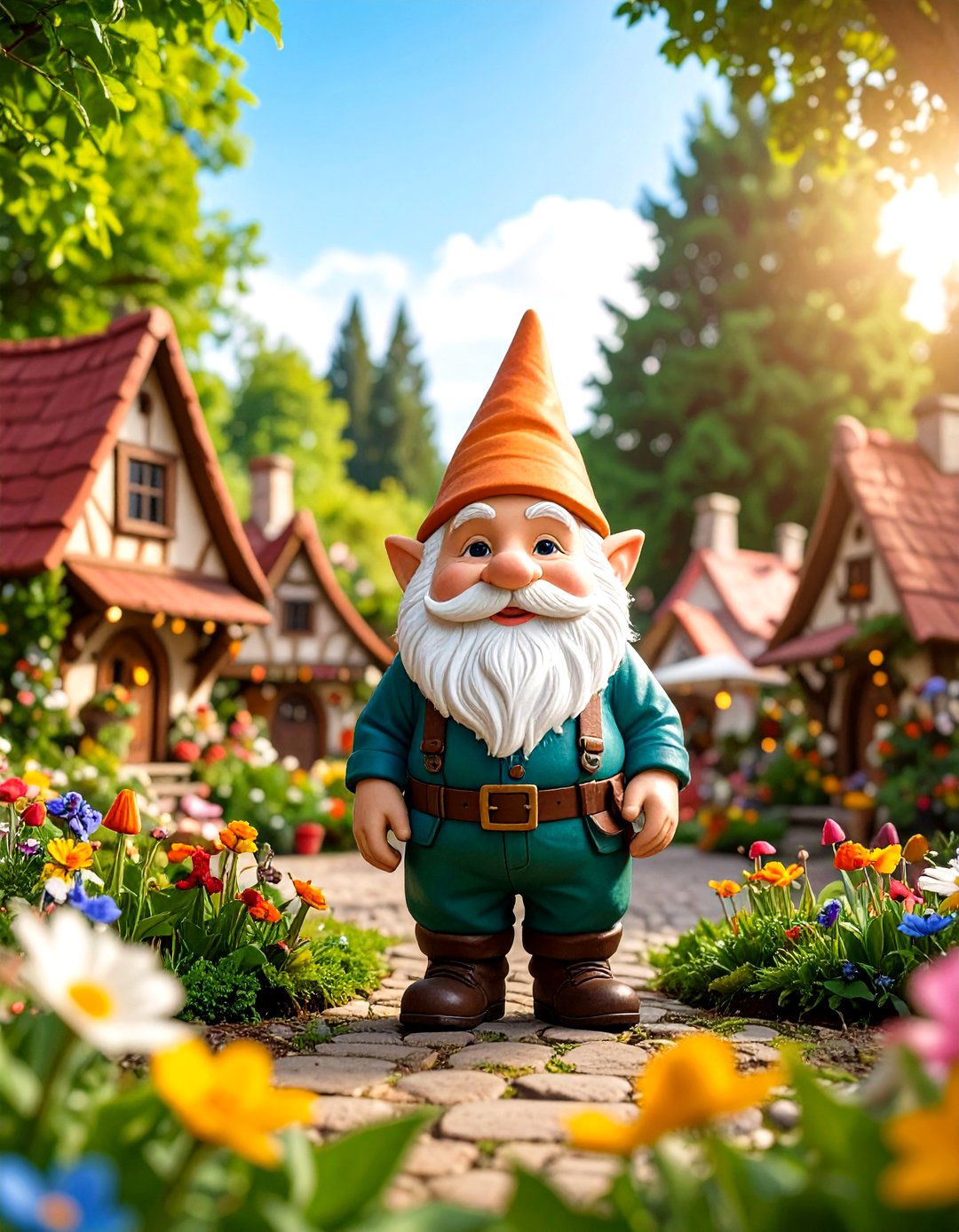 A Gnome Village Crossover Garden - 30 large outdoor fairy garden ideas