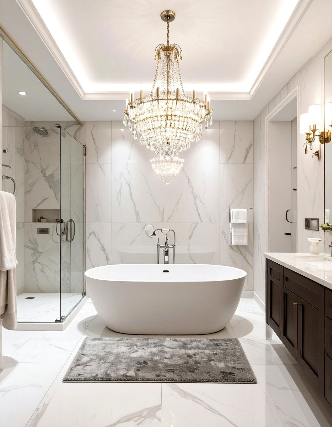 A Grand Chandelier in an Unexpected Place - 30 best lighting for interior design ideas