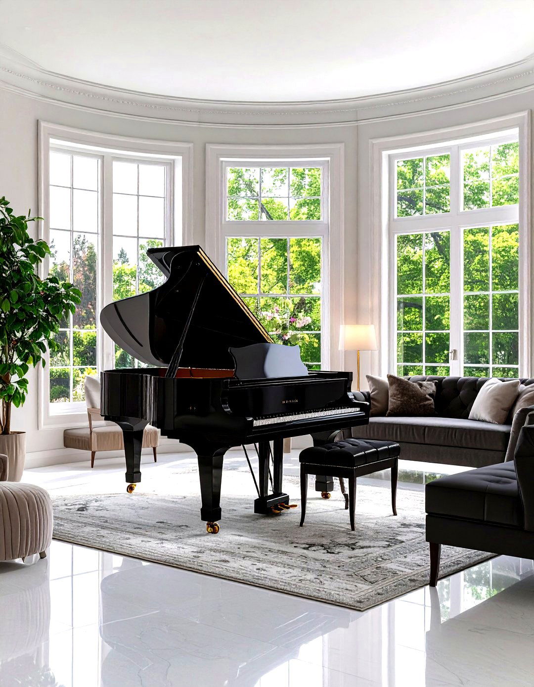 A Grand Piano as the Cultural Heart - 30 emphasis interior design ideas