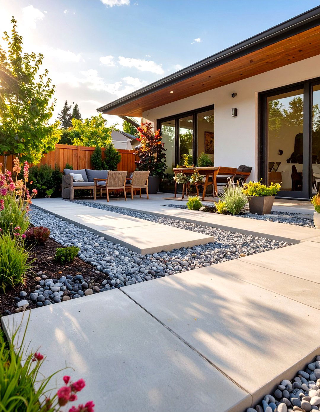 A Gravel Area to Extend a Small Patio - 30 small patio ideas on a budget