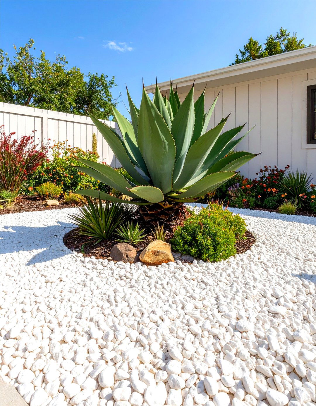 A Gravel and Agave Focus - 30 inexpensive desert landscaping ideas