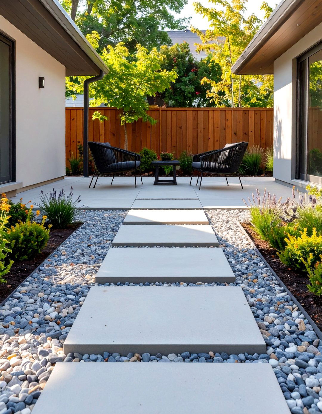 A Gravel and Paver Patio Design - 30 small backyard designs