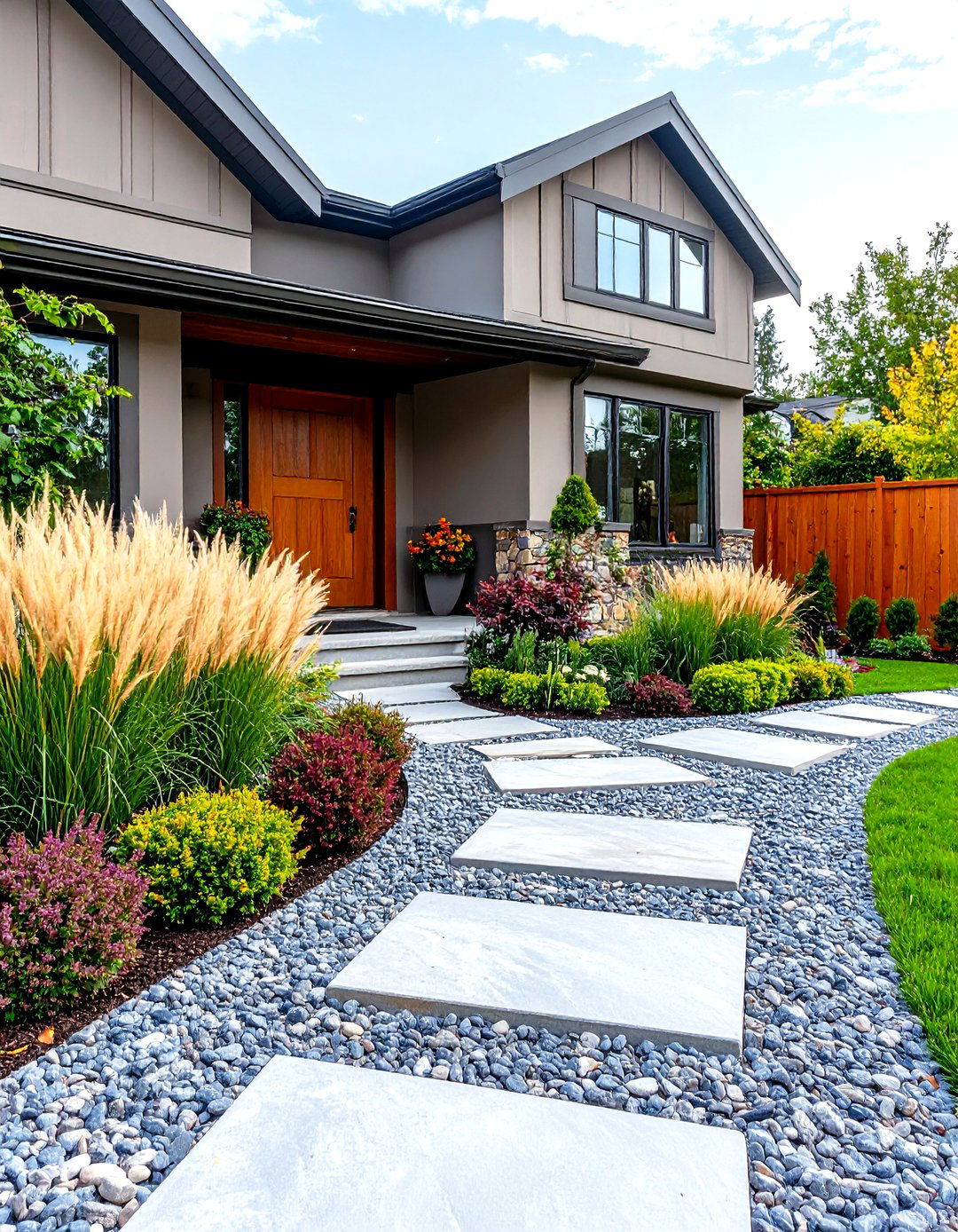 A Gravel and Stone Front Yard - 30 landscaping ideas for front yards