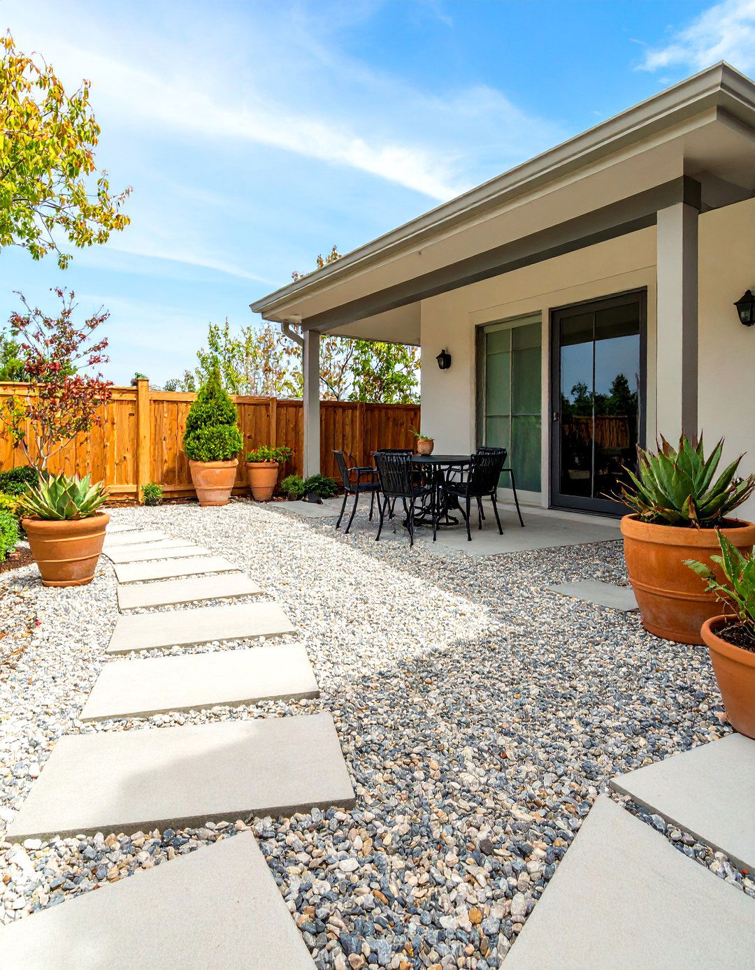 A Gravel and Stone Patio Design - 30 backyard ideas on a budget