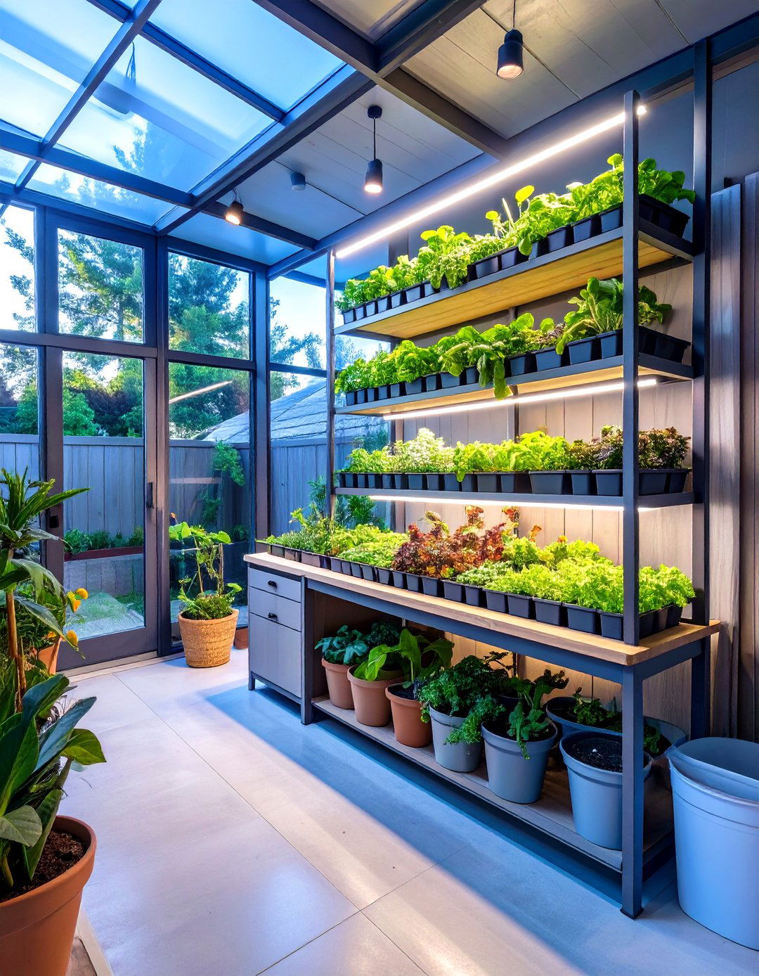 A Greenhouse and Potting Shed - 30 garage room ideas