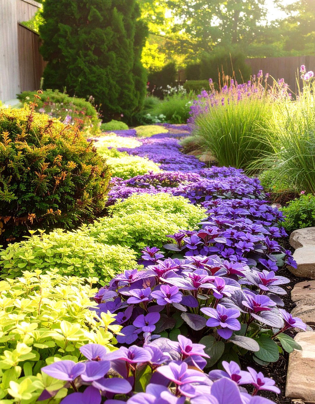 A Groundcover Focused Garden Plan - 30 low maintenance perennial garden designs