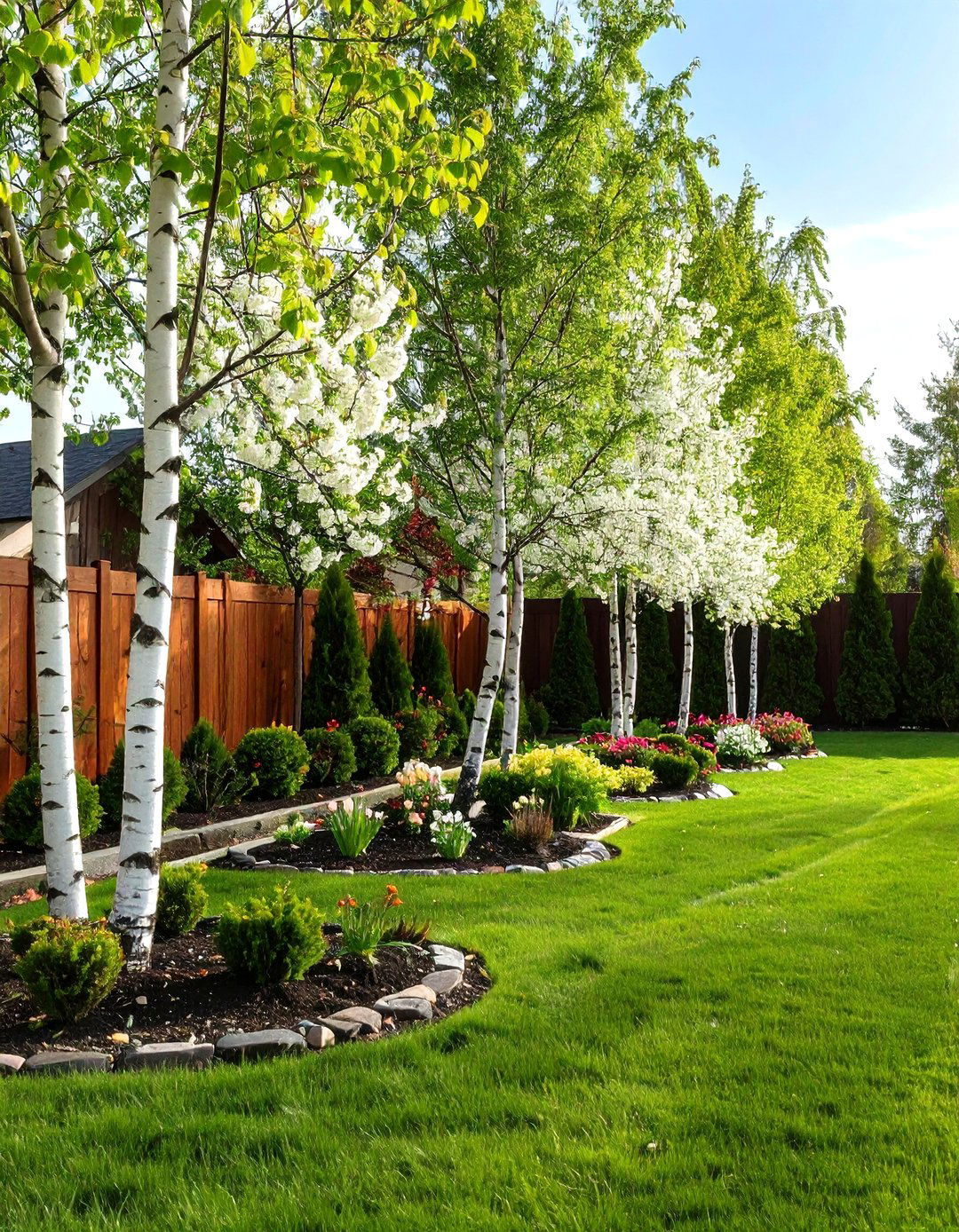 A Grove of Small Ornamental Trees - 30 privacy ideas for backyard