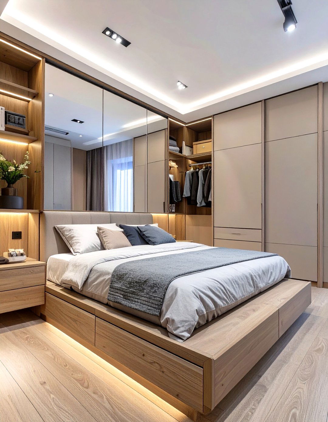 A Guest Bedroom with Integrated Storage Solutions - 30 modern guest bedroom ideas