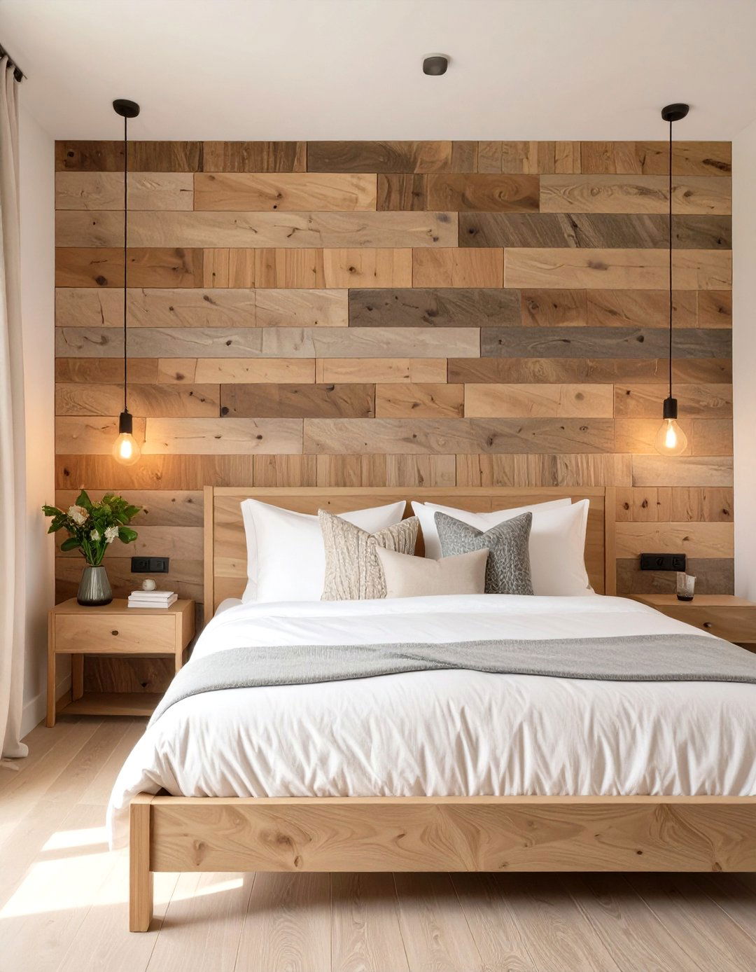 A Guest Bedroom with Natural Wood Accents - 30 modern guest bedroom ideas