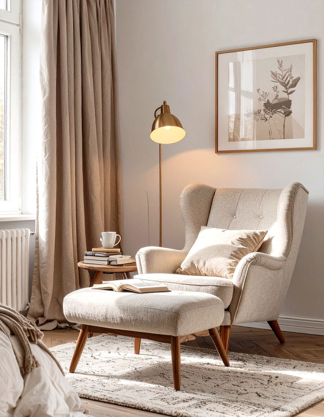 A Guest Bedroom with a Reading Nook - 30 modern guest bedroom ideas