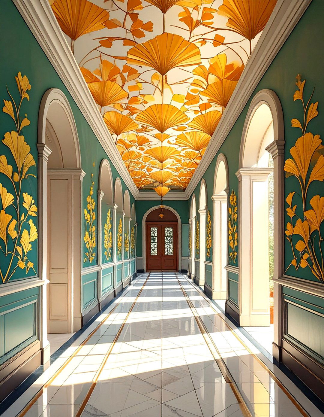 A Hallway with a Decorative Frieze - 30 arts and crafts interior design ideas