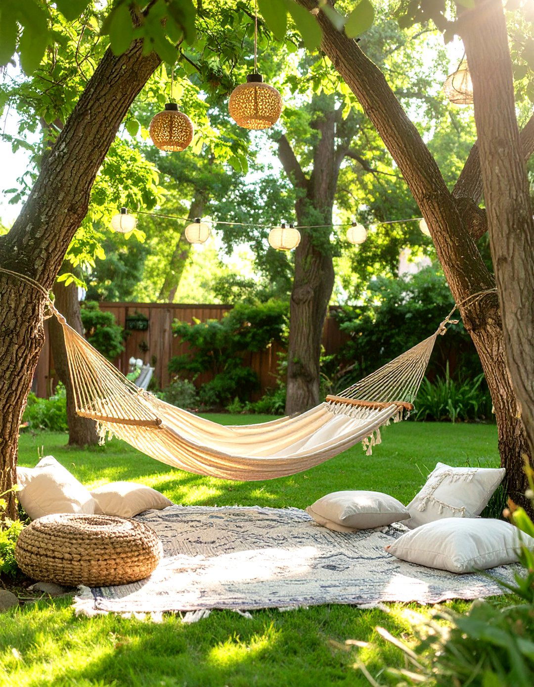 A Hammock Relaxation Station - 30 outdoor  decorating ideas