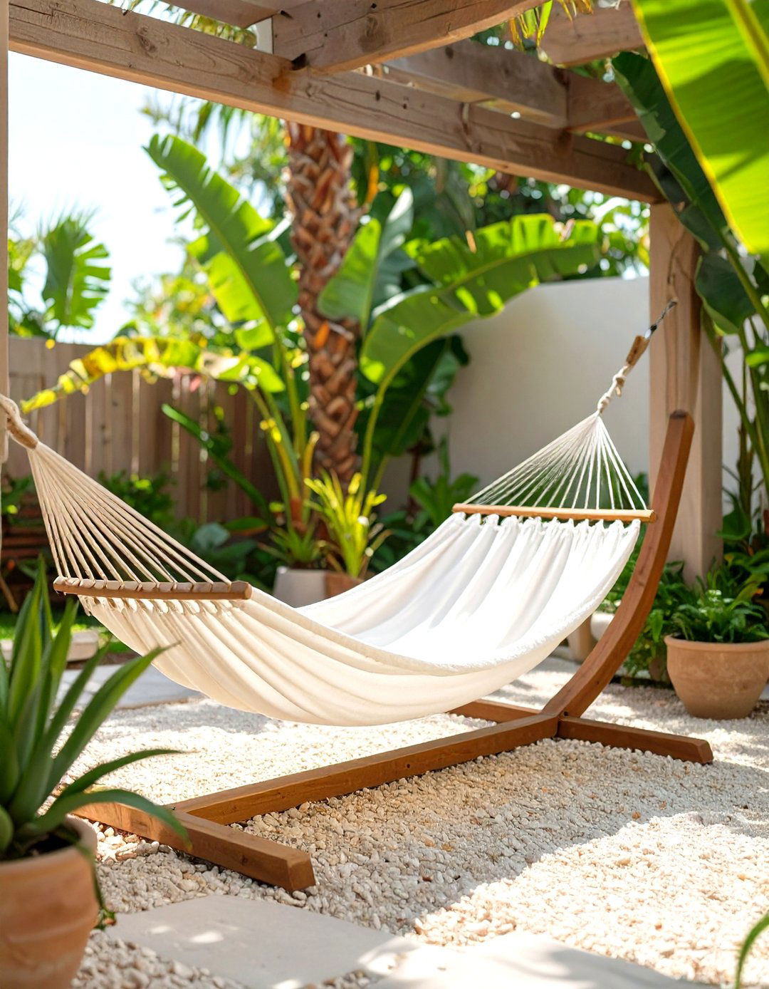 A Hammock Relaxation Zone - 30 small backyard ideas no grass