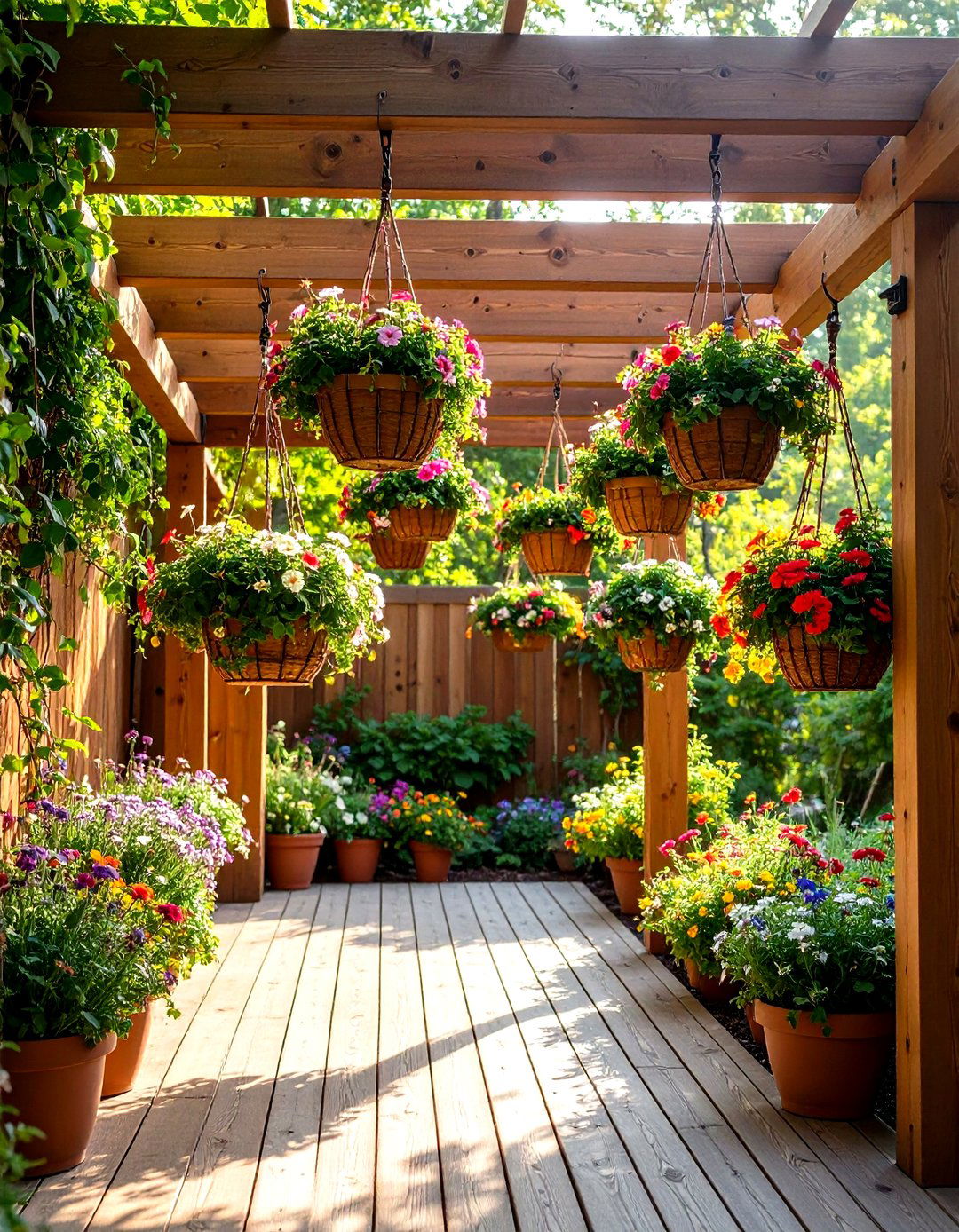 A Hanging Basket Garden - 30 diy garden ideas