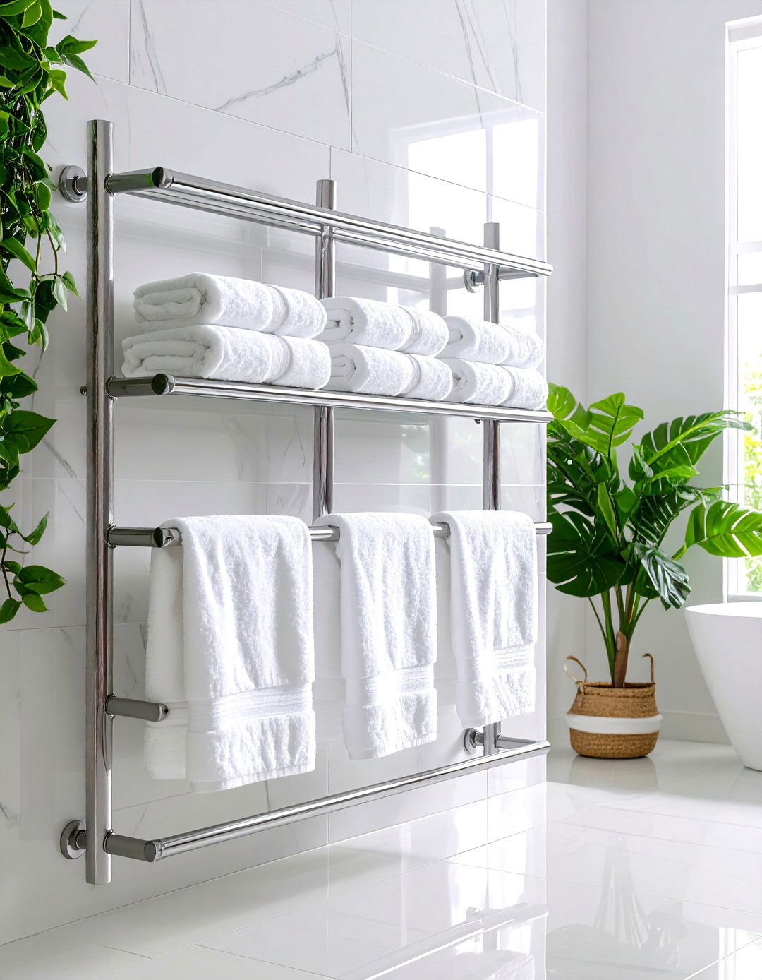 A Heated Towel Rack - 30 pinterest bathroom ideas