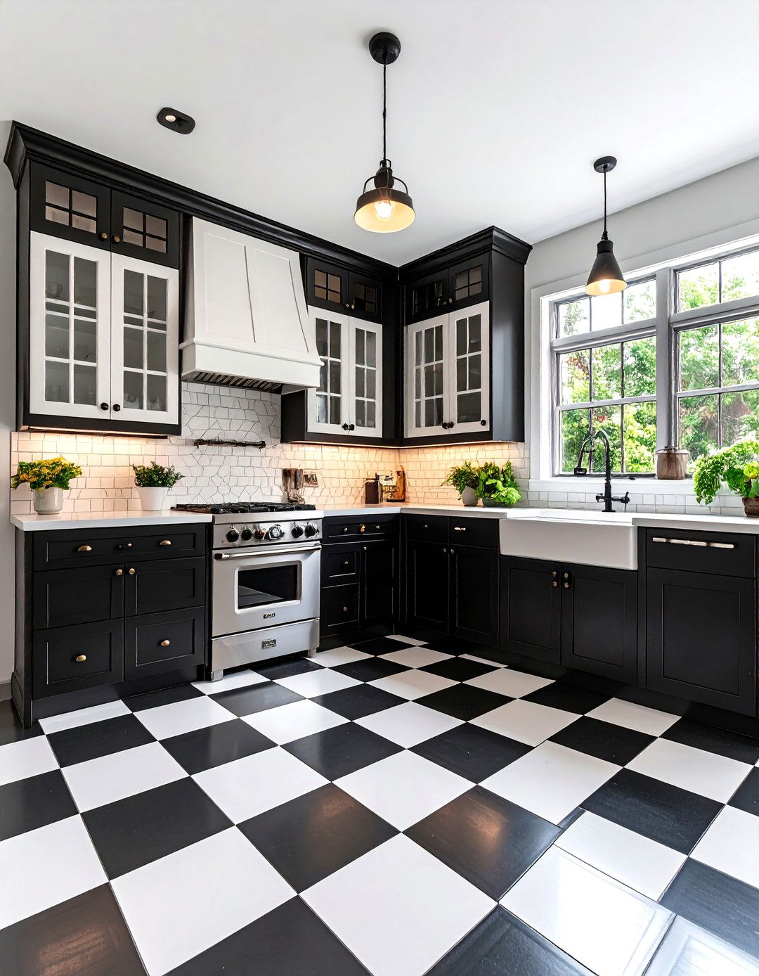 A High Contrast Black and White Kitchen - 30 kitchen ideas for small spaces