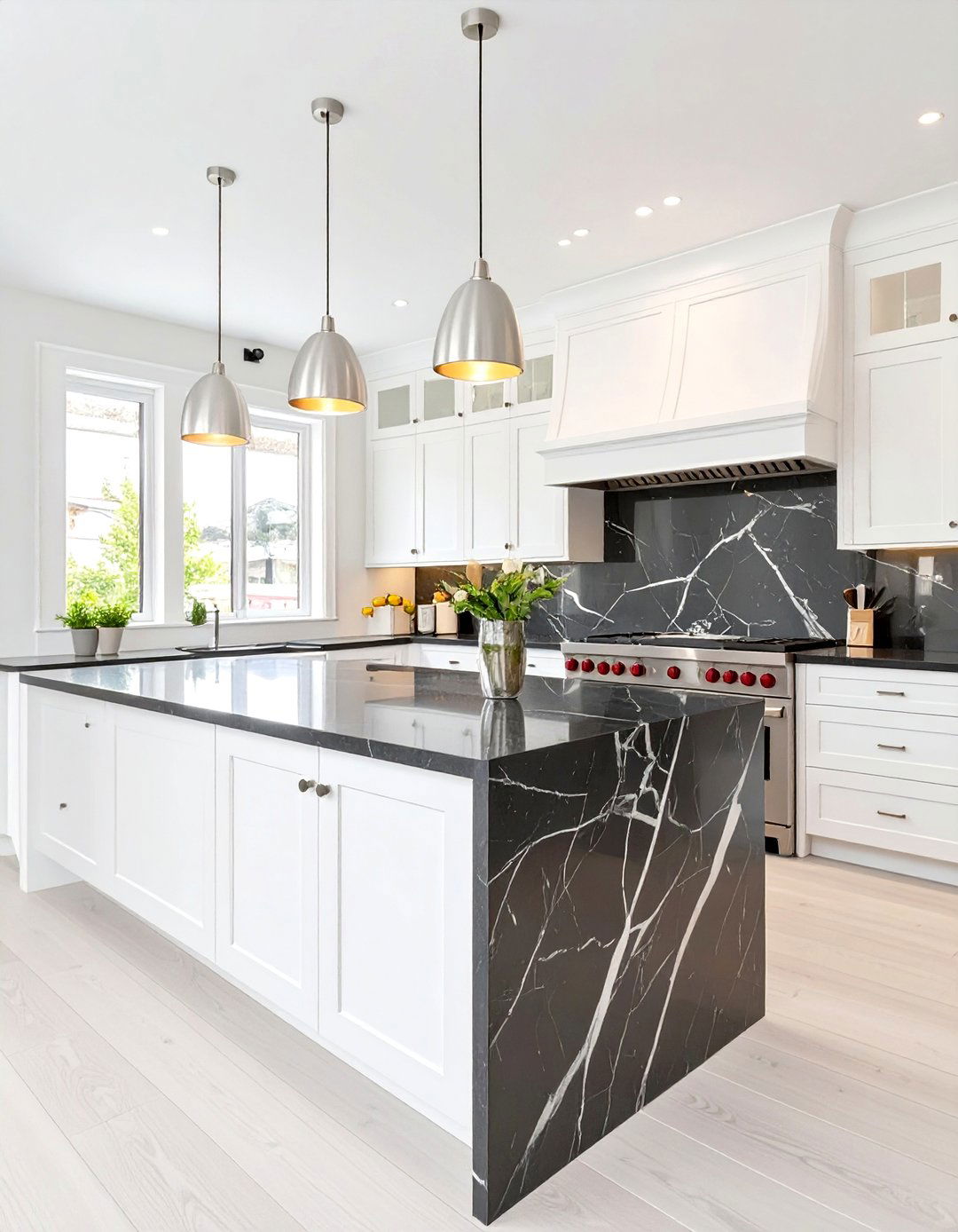 A High Contrast Modern Traditional Kitchen - 30 modern traditional interior design ideas