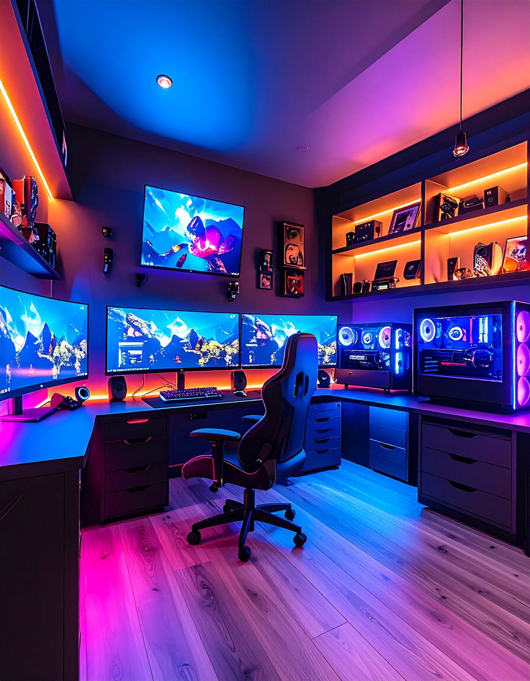 A High Tech Gaming Room Basement - 30 ai basement remodel ideas