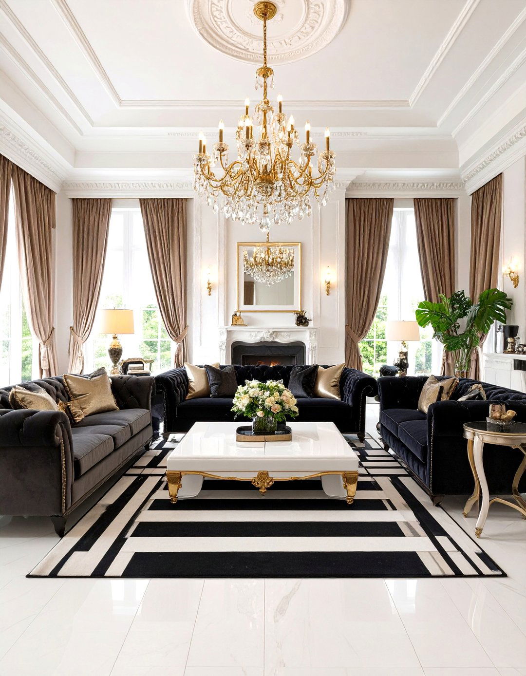 A Hollywood Regency Formal Living Room - 30 formal living room ideas
