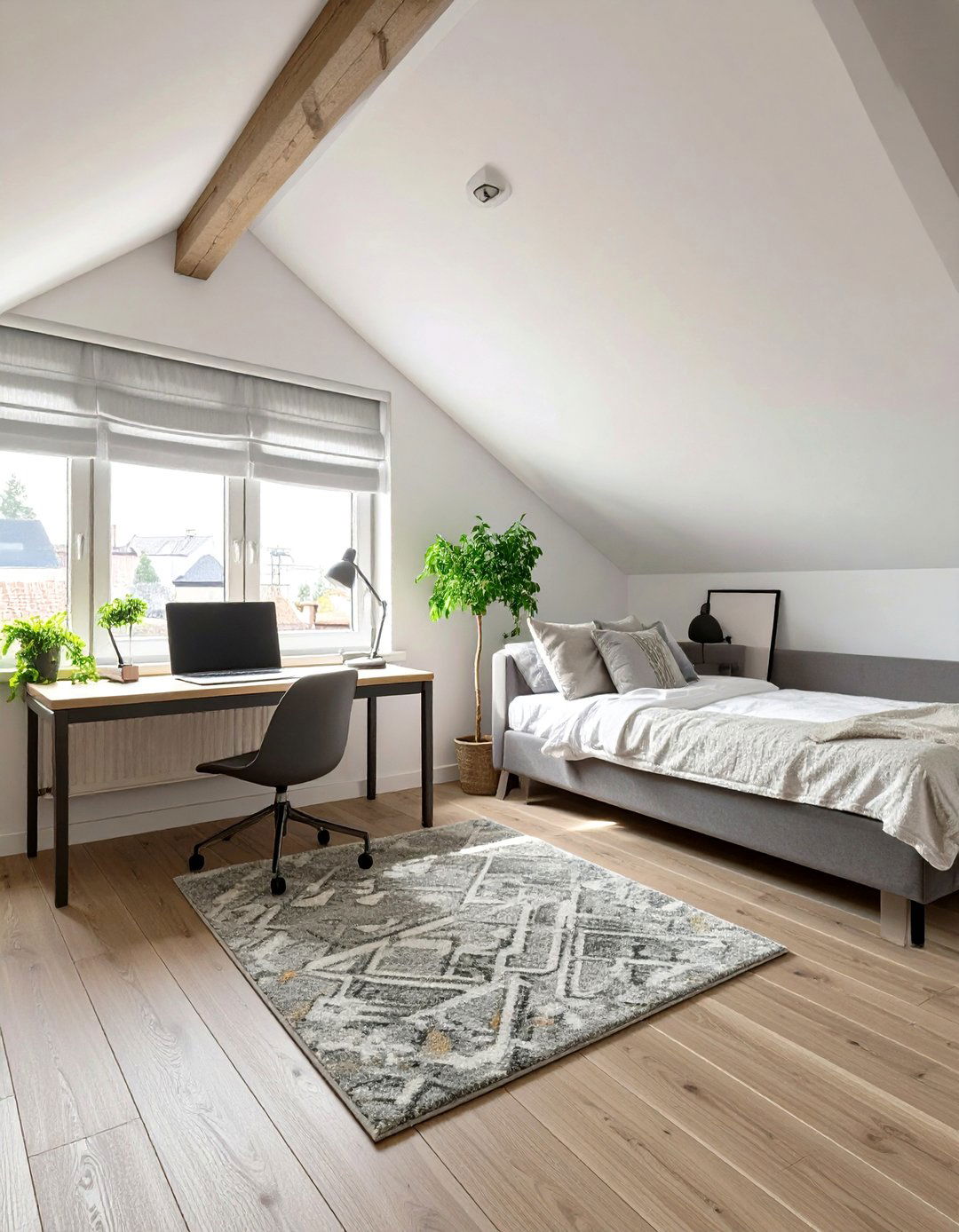 A Home Office and Attic Bedroom Combo - 30 attic bedroom ideas