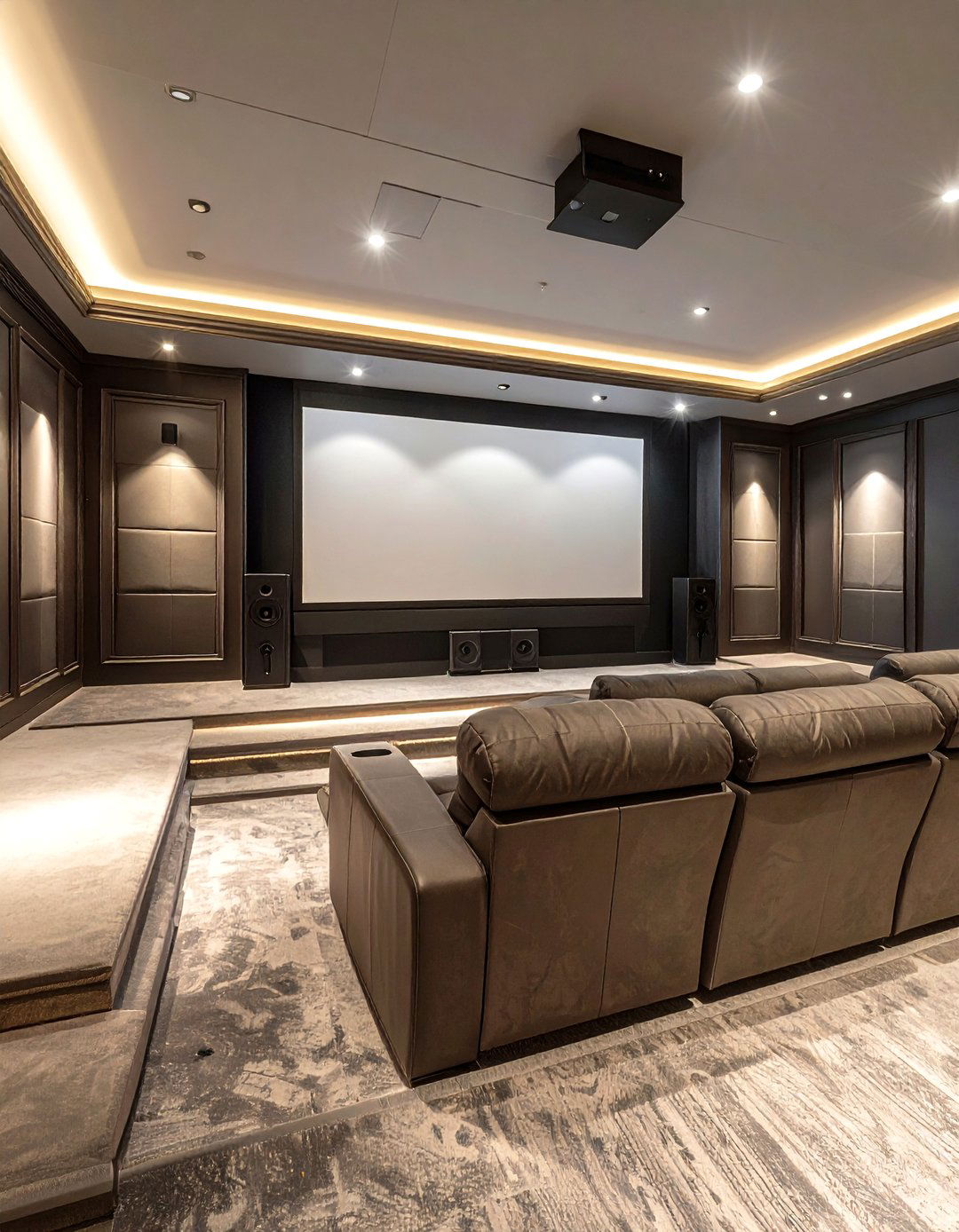 A Home Theater and Entertainment Lounge - 30 garage addition ideas