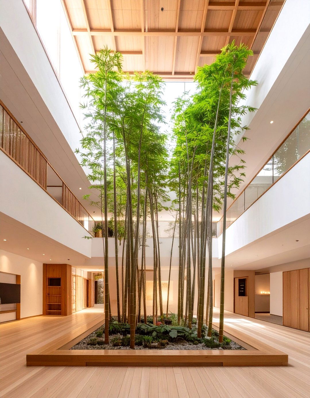 A Home with an Interior Bamboo Grove - 30 japanese house design ideas