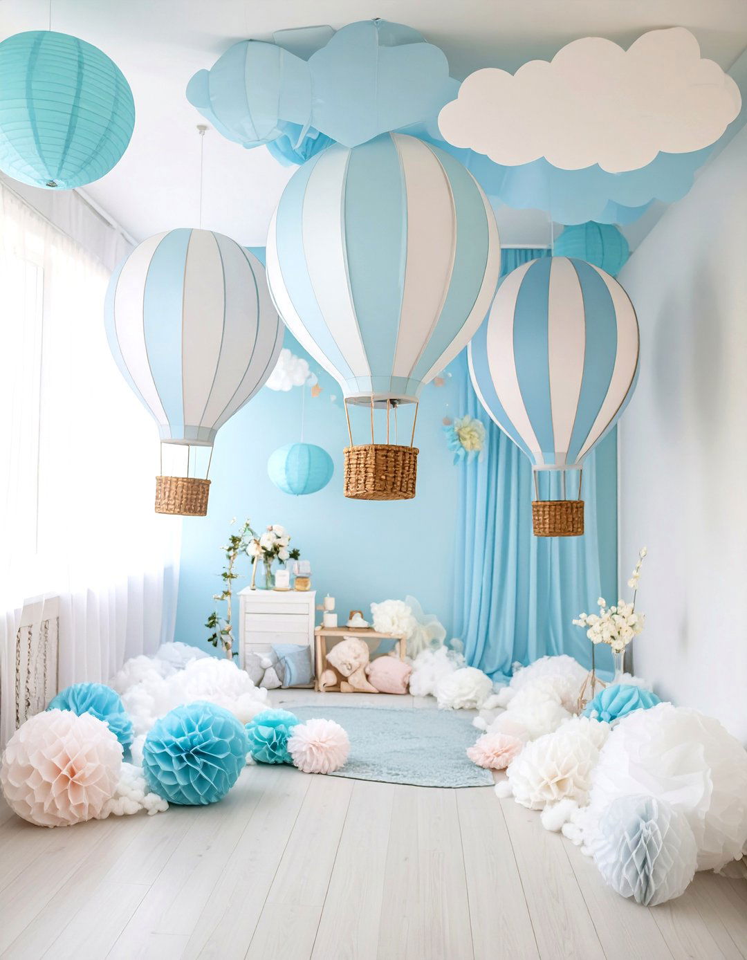 A Hot Air Balloon Adventure Baby Shower - 30 baby shower decoration ideas